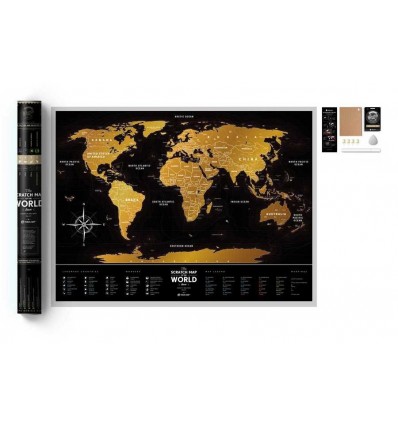 Скретч карта мира Travel map "Black World"