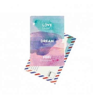 Листівка "Love, dream, feel"
