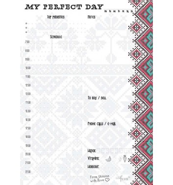 Planner Lifeflux My Perfect Day Black Pattern Buy Undated