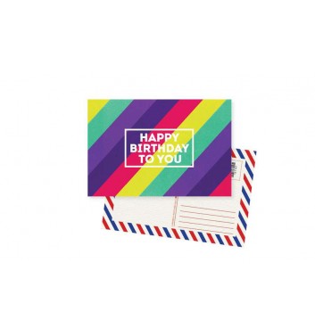 Открытка Mirabella postcards Happy Birthday Colored