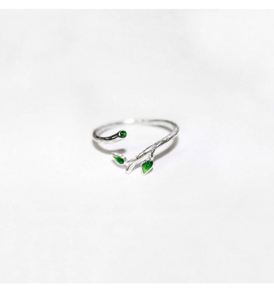 Каблучка Argent jewellery Green leaves
