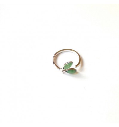 Кольцо Argent jewellery Two green leaves