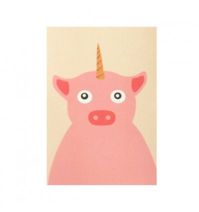 Открытка Unicorn and Wine Pig