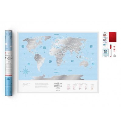 Скретч карта світу 1dea.me Travel Map Silver World