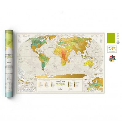 Скретч карта мира Travel Map "Geography World» 1dea.me