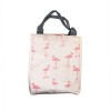 Lunch-bag Leaf Flamingos Pink