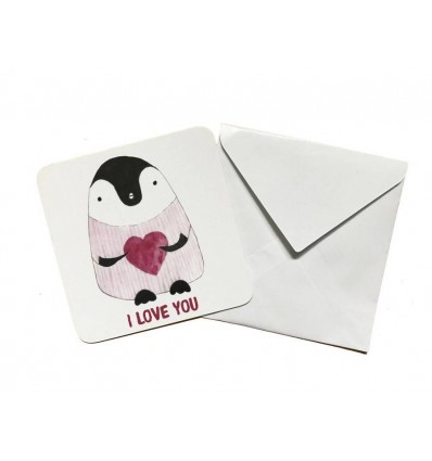 Мини открытка EgiEgi Cards Пингвин