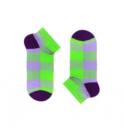 Короткі карпетки Sox Lime Violet Tartan