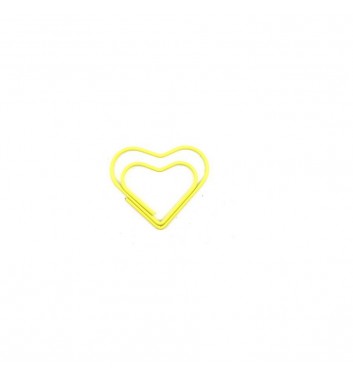 Скрепка Cuters Heart Yellow