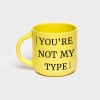 Чашка жовта Orner Store You are not my type