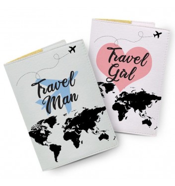 Набор обложек на паспорт Just cover Travel Man and Girl