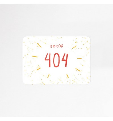 Мини-открытка Юрчикрисует "Ошибка 404"