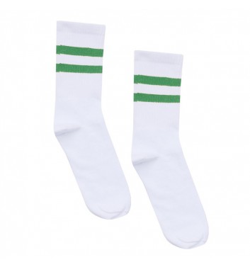 Шкарпетки O net Бейсік Полоска Зелена на білому