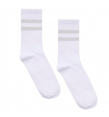 Шкарпетки O net Бейсік Полоска Сіра на білому
