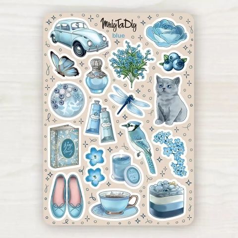 Стікер-лист MriyTaDiy модель Blue 13951 фото