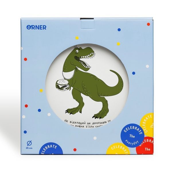 Тарілка Orner Store Динозавр 7228 фото