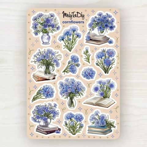 Стікер-лист MriyTaDiy модель Cornflowers 15654 фото