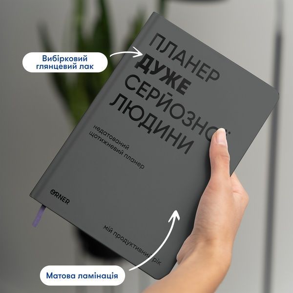 Планер-щоденник Orner Store "Планер дуже серйозної людини" сірий 14671 фото
