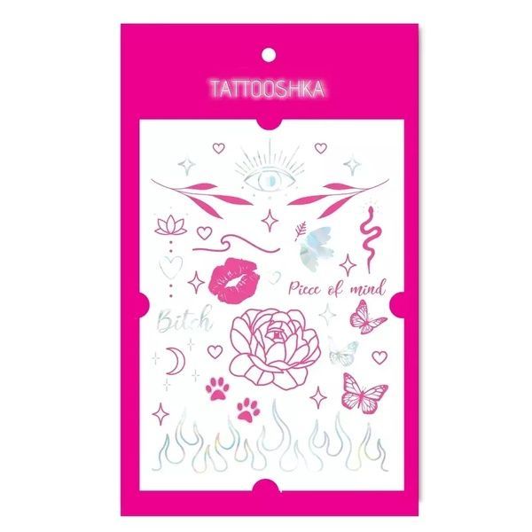 Тату набір "Pink mood голограма" Tattooshka_ua LB-184 15175 фото