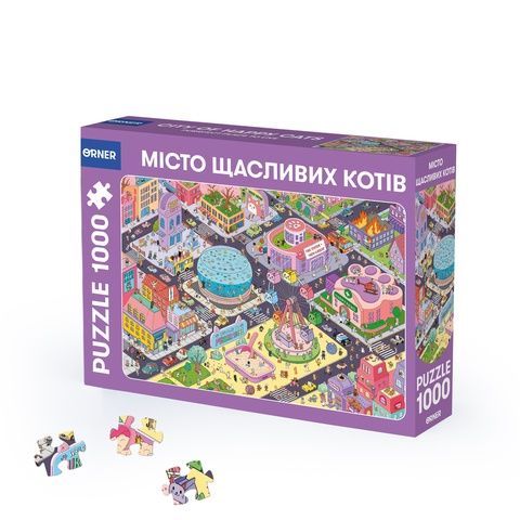 Пазли Orner Store "Місто щасливих котів" 1000 елементів 20011 фото
