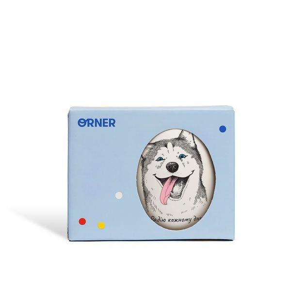 Чашка Orner Store Щасливий хаскі 4078 фото