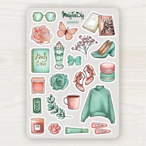 Стікер-лист MriyTaDiy модель Pastel 13955 фото