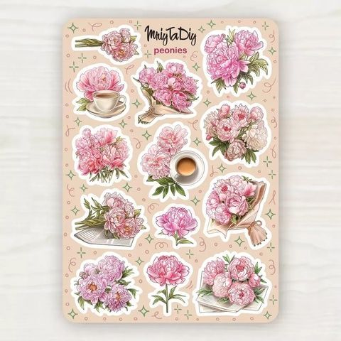 Стікер-лист MriyTaDiy модель Peonies 15672 фото