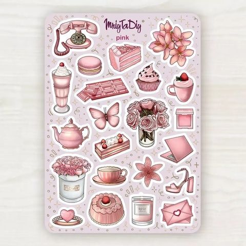 Стікер-лист MriyTaDiy модель Pink 13954 фото