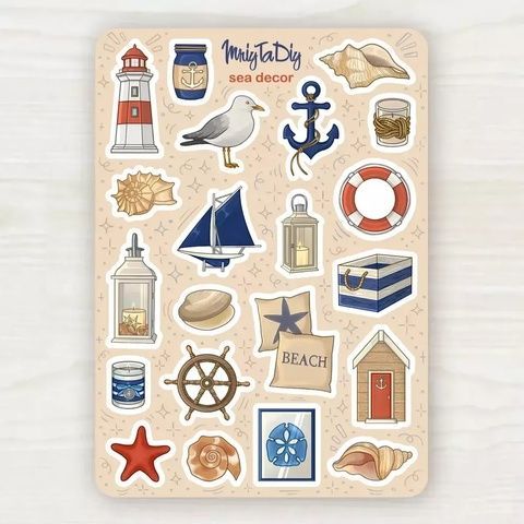 Стікер-лист MriyTaDiy модель Sea Decor 12642 фото