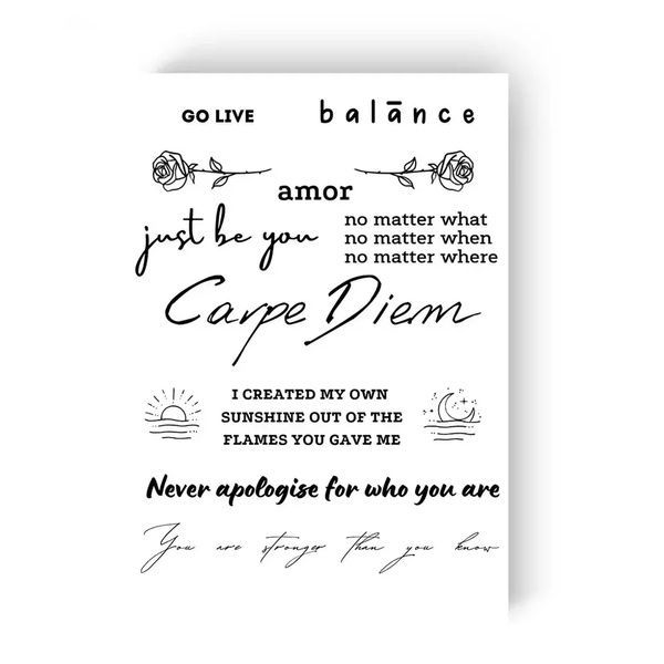 Тату сет "Carpe Diem" Tattooshka_ua LB-114 13774 фото