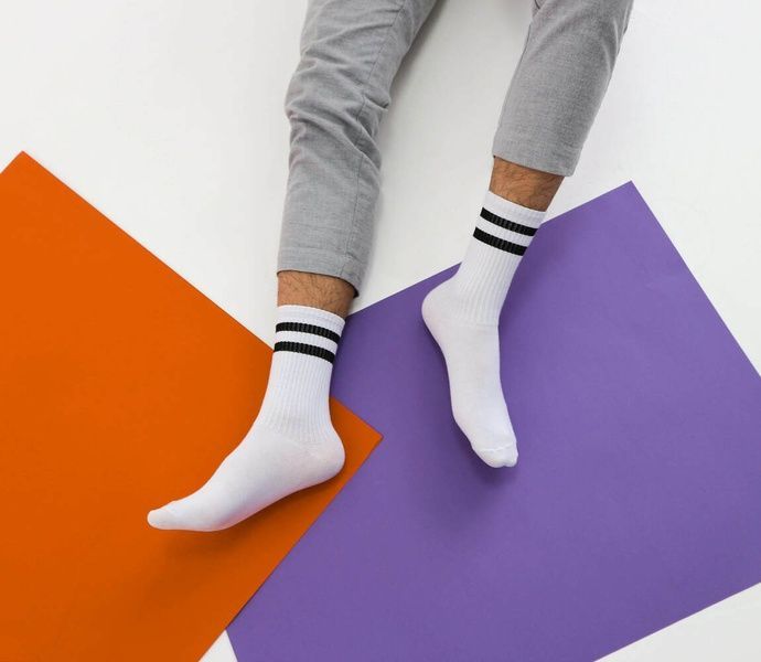 Шкарпетки Sox Білі з чорними лініями - 41-45 11927 фото