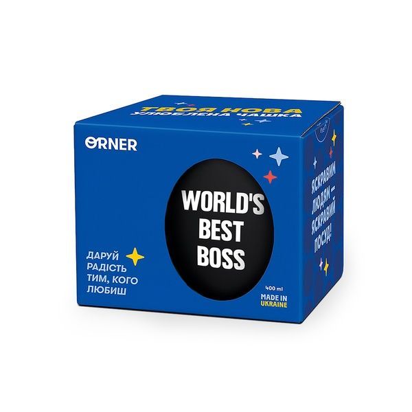 Чашка Orner Store &laquo;World's best BOSS&raquo; чорна 19076 фото