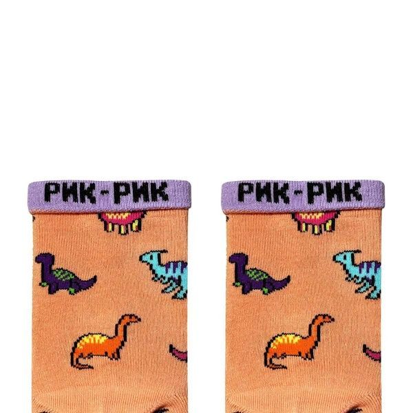 Шкарпетки дитячі Ded noskar Peach Dinosaurs - 2-3 роки 13340 фото