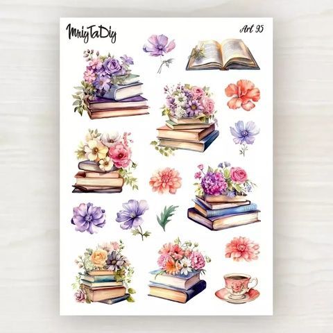 Стікер-лист MriyTaDiy Art-95 модель Квіткове читання 15898 фото